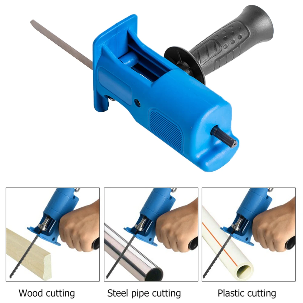 

Household Portable Reciprocating Saw Metal Cutting Saw File Wood Cutter Electric Drill Attachment Power Tool
