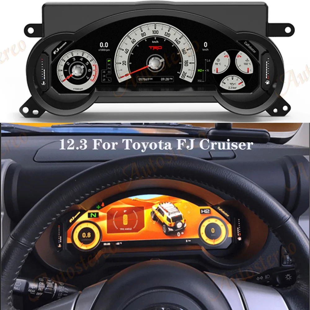 

Измерительный экран 12,3 для Toyota FJ Cruiser, цифровой кластер, виртуальная кабина Linux, приборная панель, инструмент, измеритель скорости, автомобил...