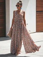 Women Summer Dress Floral Print Maxi Dresses Bohemian Hippie Beach Long Dress Women's Clothing 2022 vestidos de verano