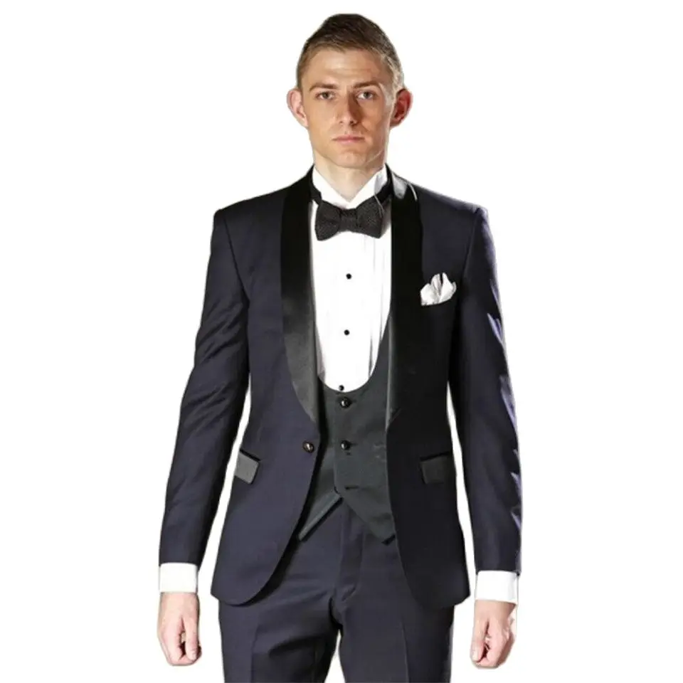 

New Classic Men’s Suit Smolking Noivo Terno Slim Fit Easculino Evening Suits For Men Dinner Party Prom Groom Tuxedos Groomsmen W