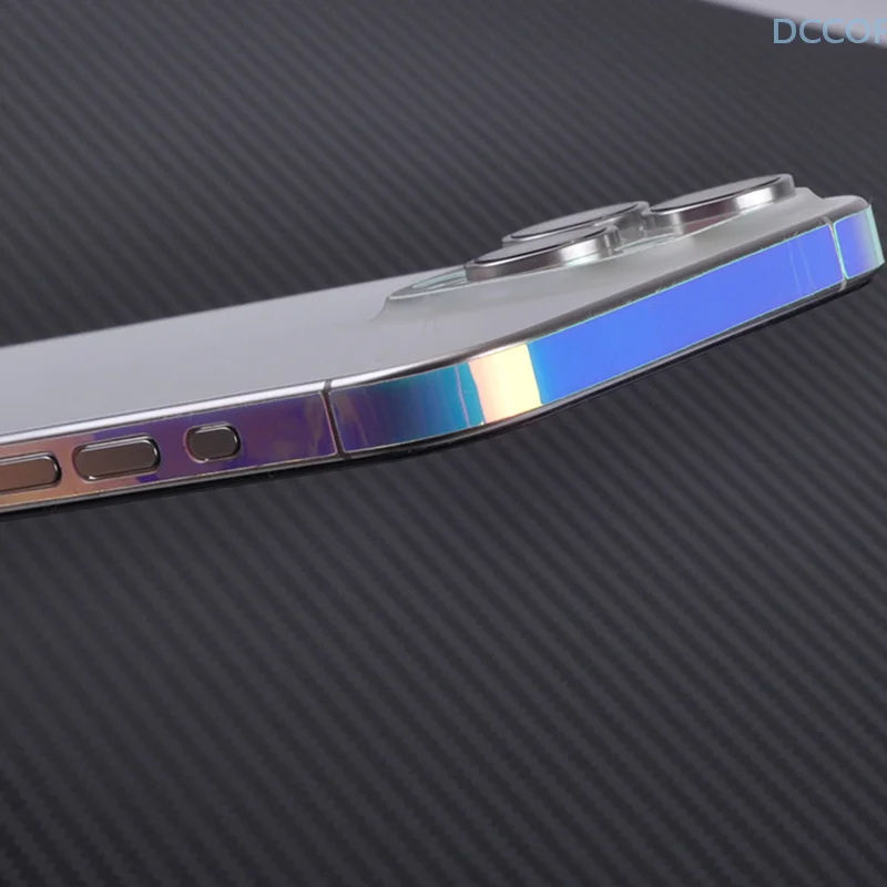 Светящаяся пленка с краями рамка телефона защитная наклейка для IPhone 15 14 13 12 Pro Max