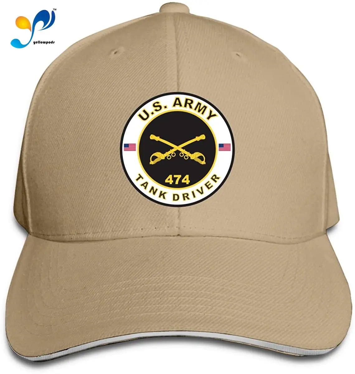 

U.S. Army MOS 474 Tank Driver Men Cotton Classic Baseball Cap Adjustable Size