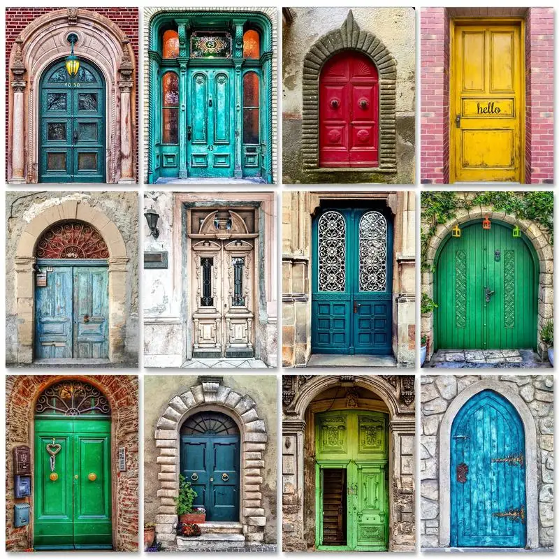 

GATYZTORY Paint By Numbers For Adults Beginners Colorful Door Diy Gift Canvas Painting Acrylic Drawing Handwork Home Decors