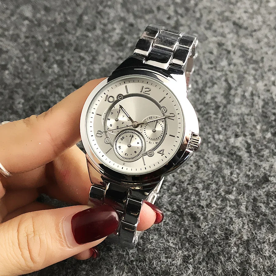 Brand Wrist Watches Women Girl Ladies Crystal Style Quartz Casual Steel Metal Band Clock m69
