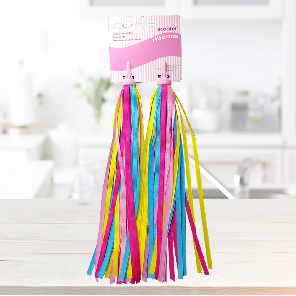 

Bike Streamers Handlebar Tassels Kids Streamer Scooter Ribbon Girls Grip Tassel Grips Bowknot Handles Polyester Decoration