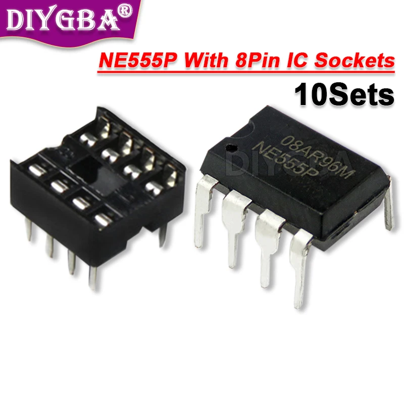 20 шт., новинка 100%, NE555P IC NE555 NE555N 555, таймеры DIP-8, 8-контактный фонарь