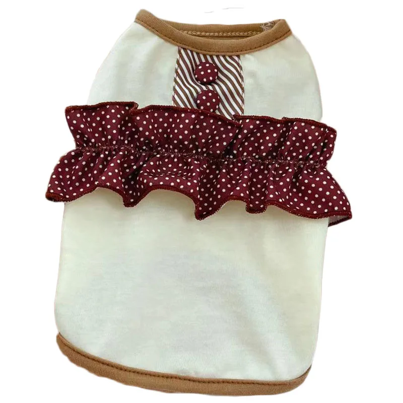 

Lace Dog Clothes Autumn Winter Vest Dog Hoodies For Small Dogs Chihuahua Bichon Pet Sweatshirt Puppy Cat Sweater Shirt Yorkie 2L