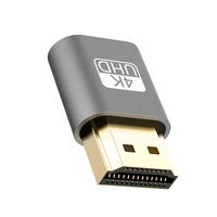 hdmi compatible virtual display adapter gold plate ddc edid dummy plug headless ghost display emulator lock plate up to 4k
