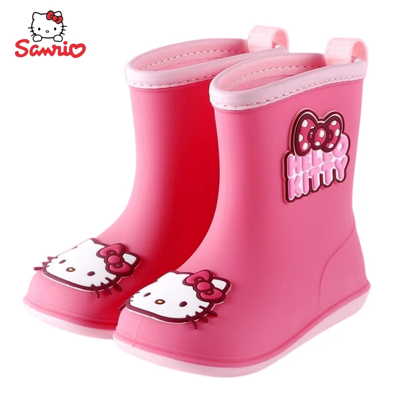

Периферийные детские ботинки Hello Kitty в стиле аниме, милые Мультяшные водонепроницаемые сапоги для дождя, креативные дождевые сапоги, подарок, оптовая продажа