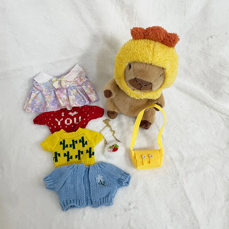 8-10 шт. Капибара DIY кукла с одеждой и аксессуарами милая мягкая набор игрушек