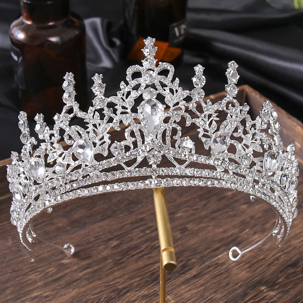 

Shiny Big Crowns for Bride Wedding Women Girls Tiaras Rhinestone Headbands Dress Party Hair Jewelry Noiva Headdress Hairbands