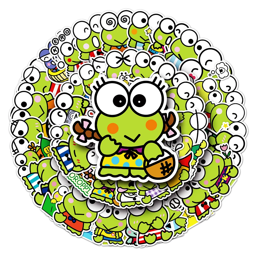 

10/30/53PCS Cute Keroppi Kawaii Cartoon Sticker DIY Phone Laptop Luggage Skateboard Graffiti Decals Fun for Kid Toy