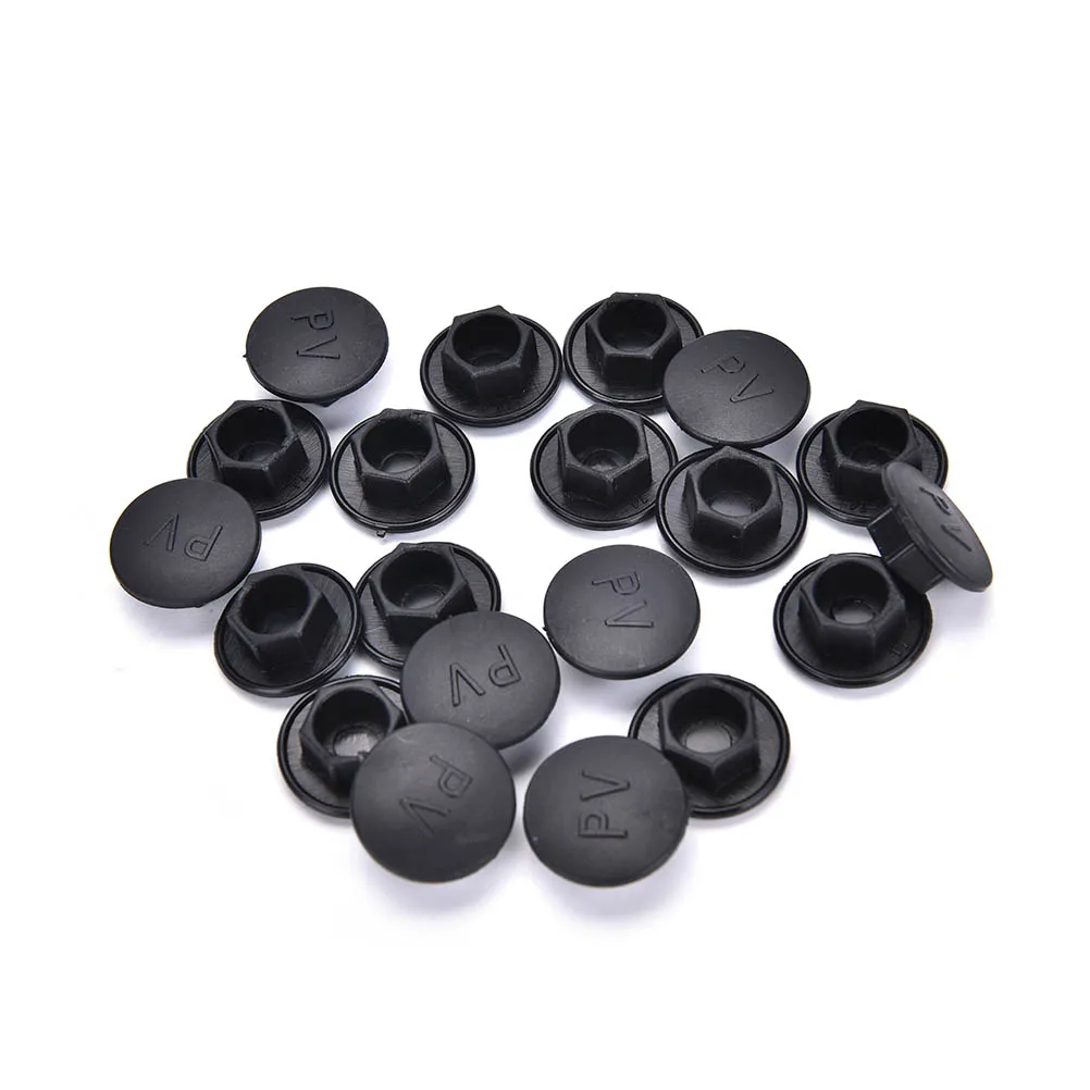 

20PCS Black Hex Socket Allen Bolt Screw Nut Hexagon Head Cover Cap Protector Fasteners Screws Covers Caps M5-M14