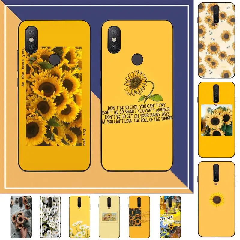 

Yellow Sunflower Phone Case for Redmi Note 8 7 9 4 6 pro max T X 5A 3 10 lite pro