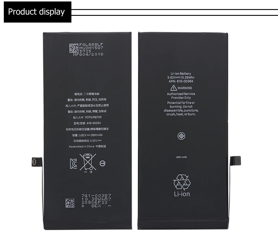 2022 high quality zero cycle battery for iphone 5 6 6s 5s se 7 8 plus x xs max 11 pro 12 mini mobile phone batteries free tools free global shipping