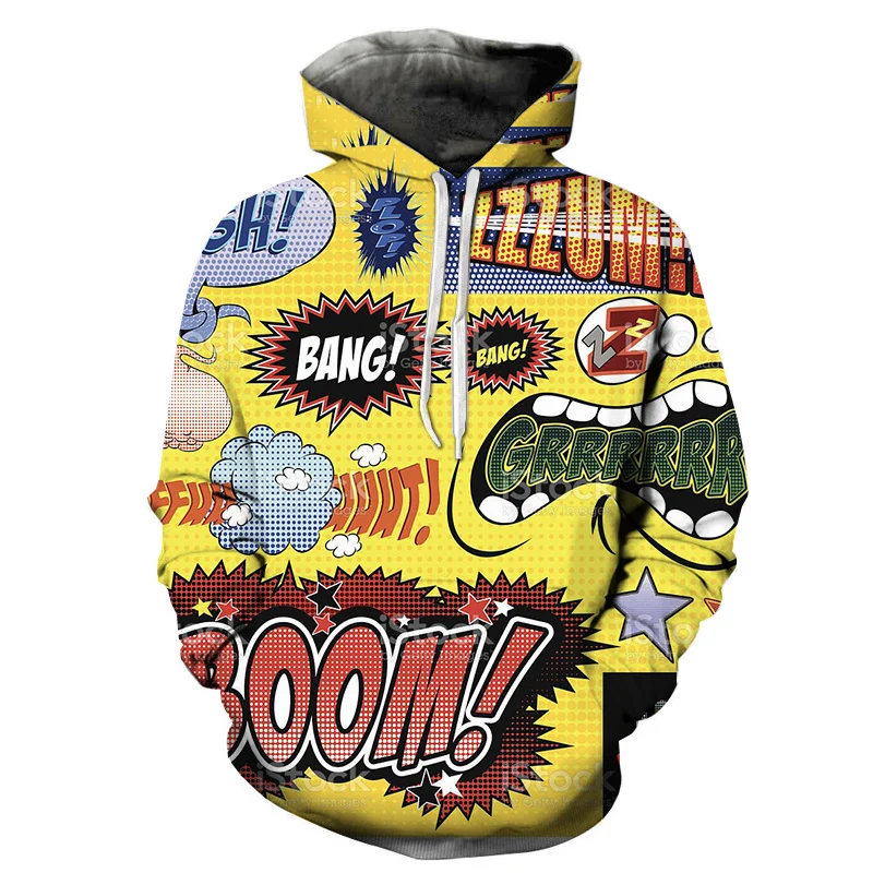 

Winter New Fashion 3D Anime Ghost Man Cartoon Exaggerated Print Hoodie