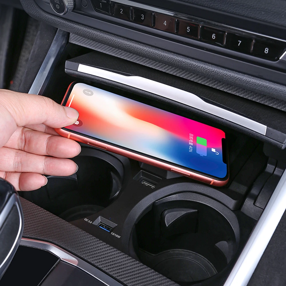 Wireless charger phone holder for bmw 3 4 series g20 2020 2021 g28 NFC fast charging mobile stand Accessories car charge mat