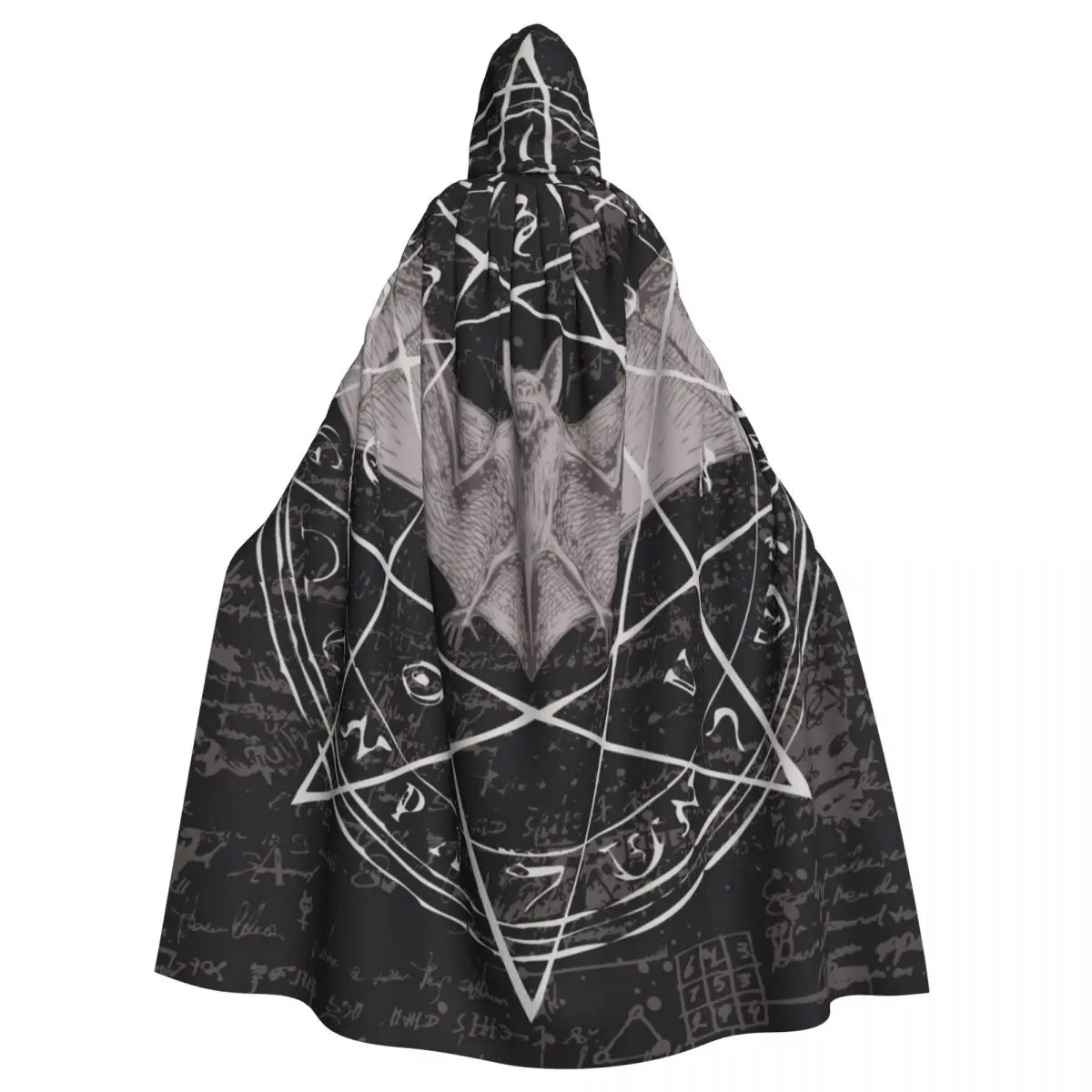 

Unisex Adult Witchcraft Magic Occult Alchemy Bat Cloak with Hood Long Witch Costume Cosplay