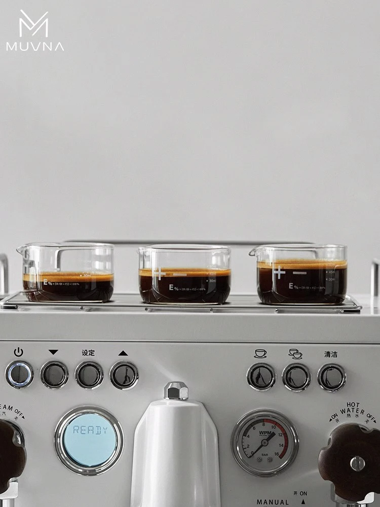 MUVNA мерные чашки для кофе эспрессо прозрачное стекло 100 мл со шкалой