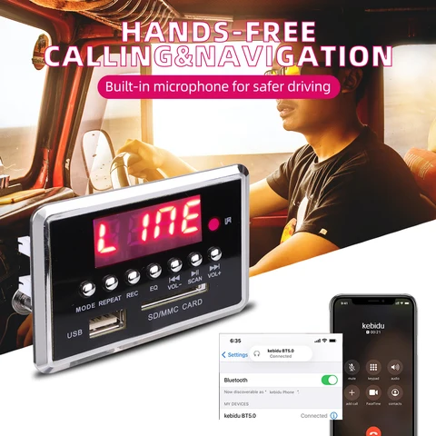 Автомобильный MP3-плеер JQ-D111BT Bluetooth 5.0