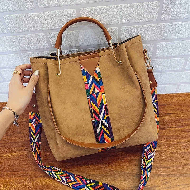 Винтажные сумки-тоуты Jamhoo с расширенным ремешком женские вместительные сумки