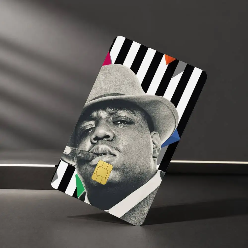 Фото Водонепроницаемые наклейки-пленки B-Biggie Smalls Notorious BIG Art Sticker для кредитных и дебетовых карт №2