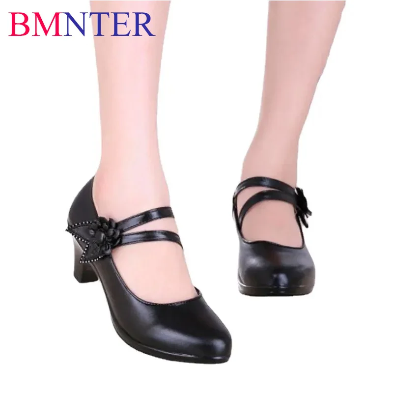 

Женские туфли на низком каблуке, новинка весны 2023, женские повседневные туфли на высоком каблуке, удобные туфли с закрытым носком и круглым носком