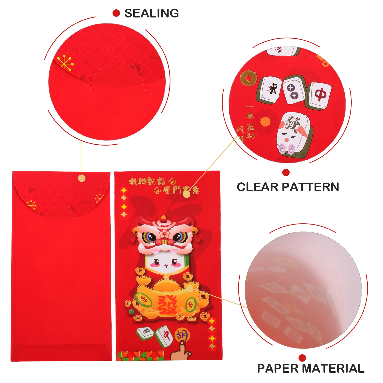 

Красные конверты для денег, Новогодняя КИТАЙСКАЯ сумка, Подарочный конверт Hongbao, пакет для весеннего фестиваля, карманные пакеты, традицион...