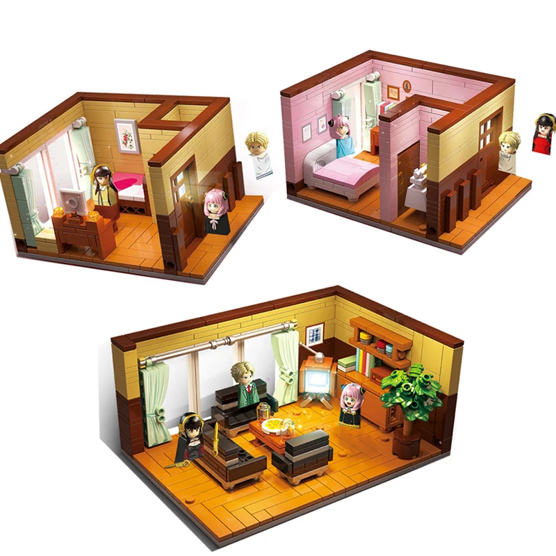 

Фигурки героев аниме мультфильма шпион X семейная фигурка Аня фальшивщик фигурки модели MOC строительные блоки игрушки Рождественский подар...