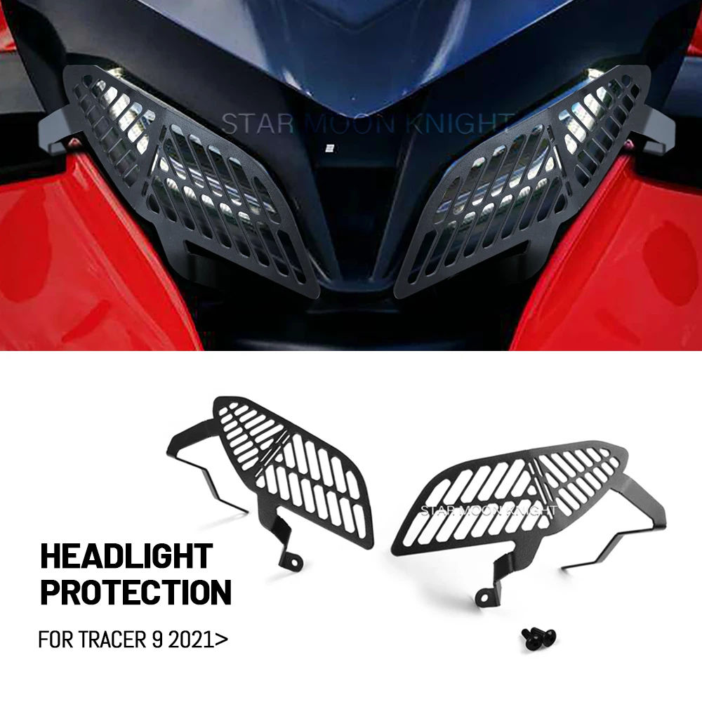 

FOR YAMAHA TRACER9 Tracer 9 Tracer9 GT 2021 2022 -Motorcycle Headlight Guard Grille Cover Matte Black Headlight protective cover