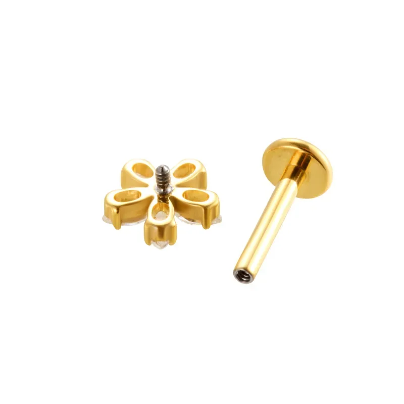 1 шт. 16 г G23 титановые ушные манжеты костяной винт пирсинг серьги-гвоздики для