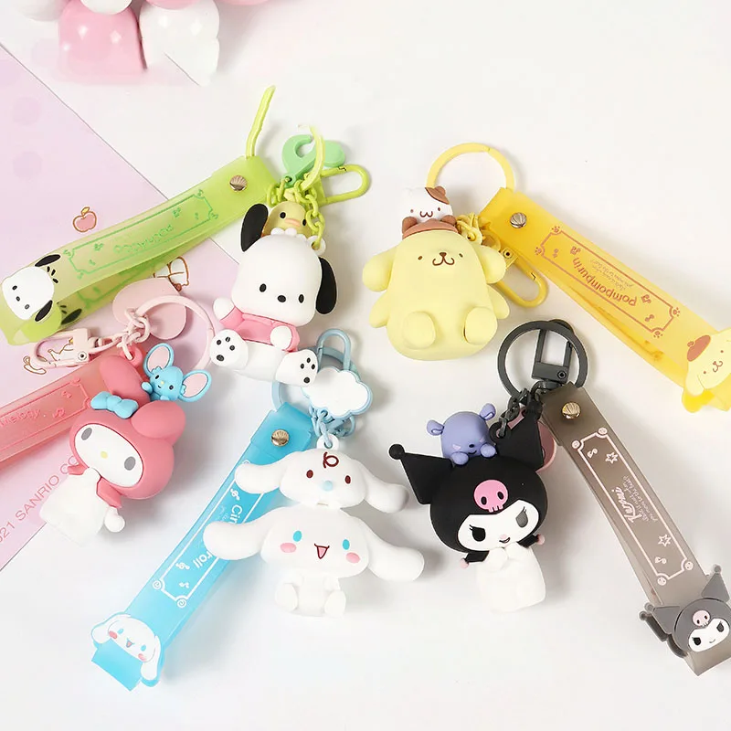 

Брелок Sanrio Kawaii Cinnamoroll My Melody Kuromi Pompompurin понравико мультяшная серия для маленьких партнеров подарок для подруги