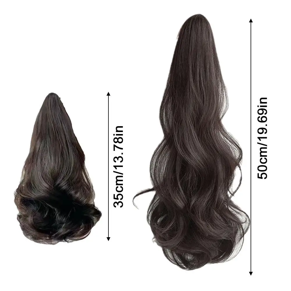 Парик из синтетических волос с большими волнами короткие вьющиеся конский хвост