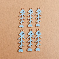 10pcs 3511mm cute enamel fish bone charms for jewelry making diy pendants necklaces earrings handmade bracelets accessories