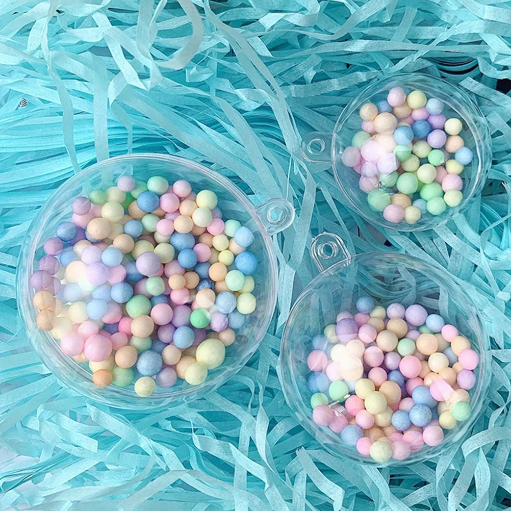 40 шт. прозрачные шары для рукоделия 10 каждый) акриловые декоративные (4 см + 5 6 7