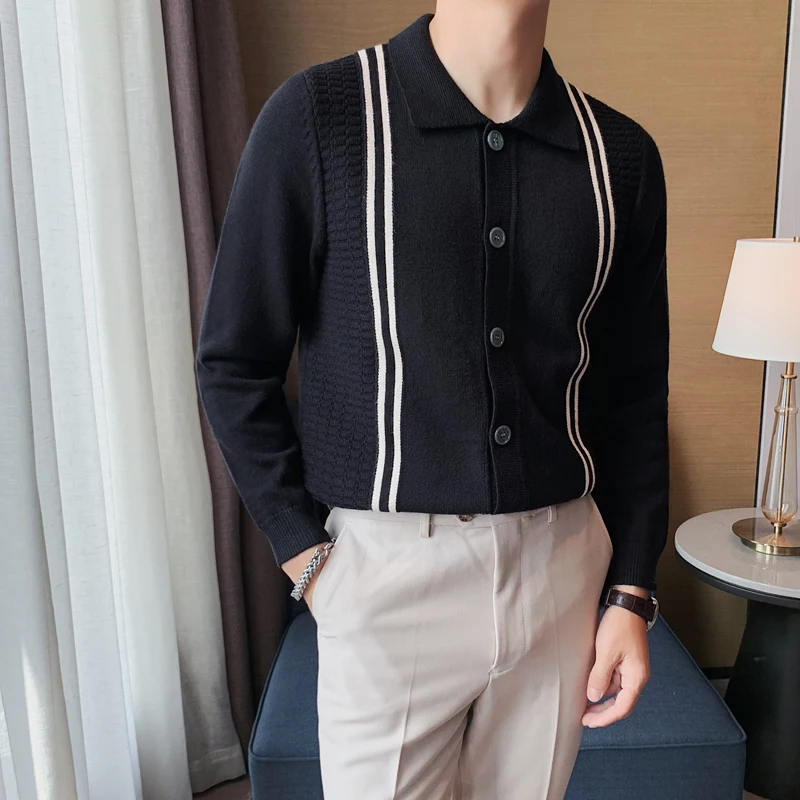 

Брендовая одежда, мужской высококачественный трикотажный свитер/мужской облегающий вязаный свитер из хлопчатобумажной шерсти