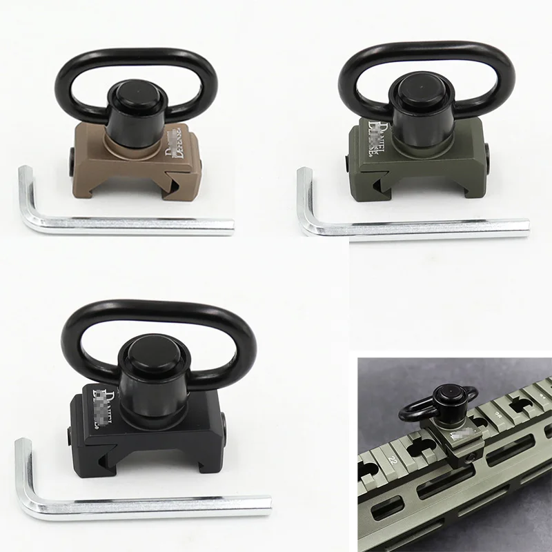

NEW Tactical CNC DD QD Sling Attachment Mount Metal AR15 M4 For 20mm Picatinny Rail Sling Mount Hunting Accessories