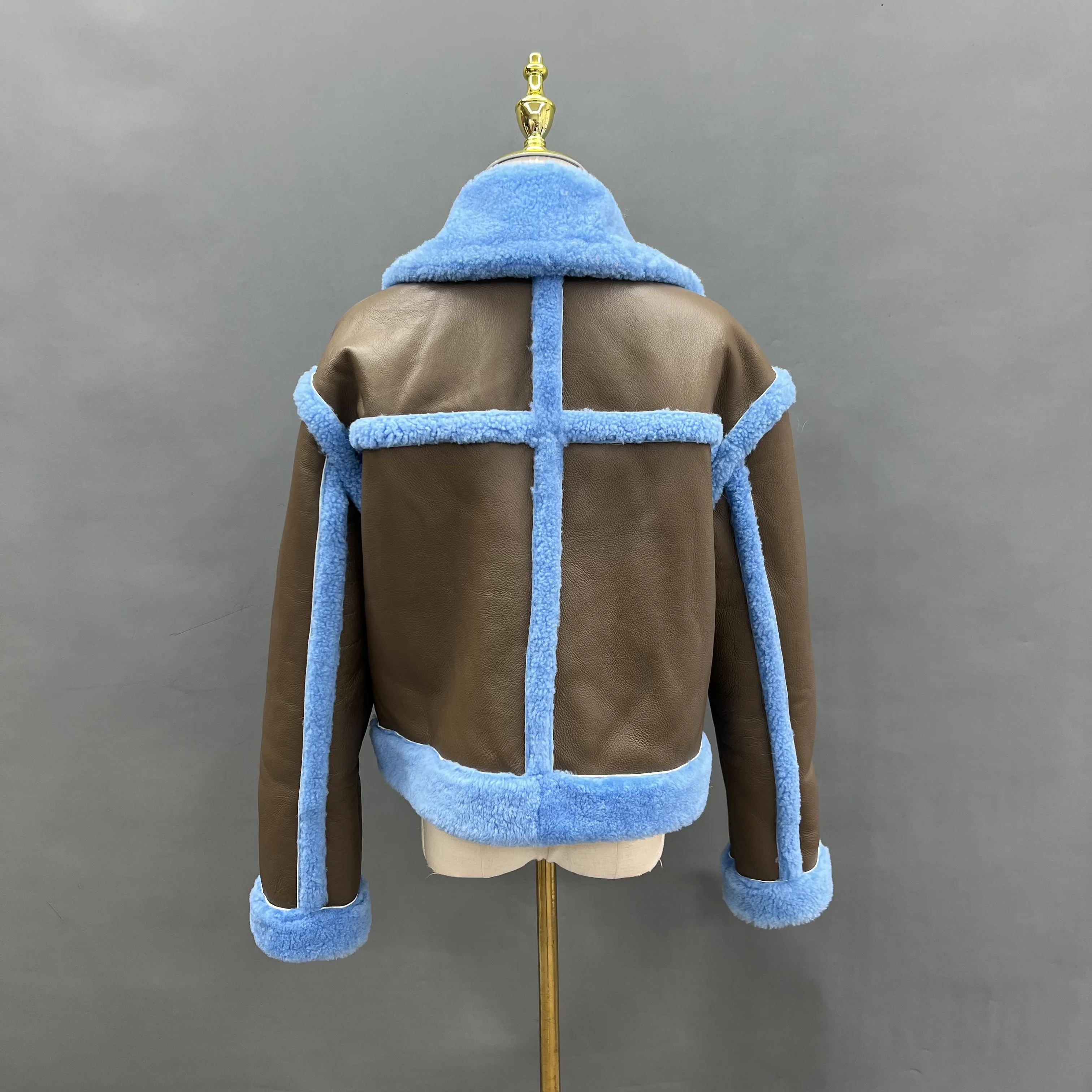 JANEFUR натуральная кожаная куртка 2023 Зимняя Толстая теплая Байкерская