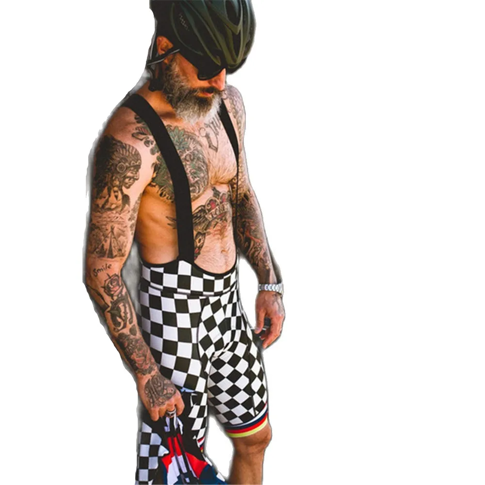 

USA Love The Pain Cycling Shorts Road MTB Knickers Men Bike Clothing Hombre Riding Pants Ropa Ciclismo Anti-Wear Bib Shorts Suit