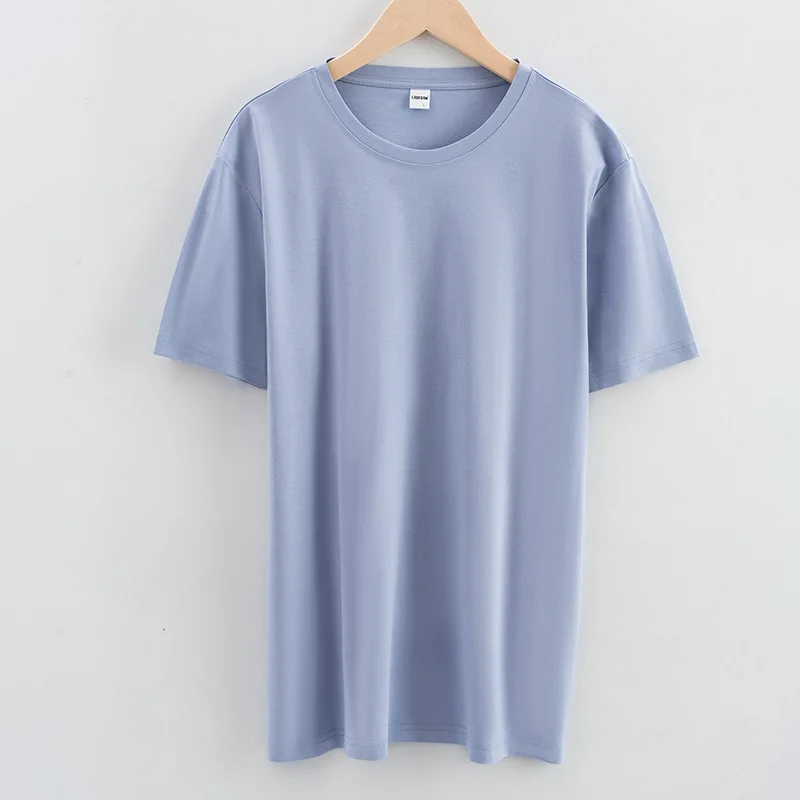 

Men's t-shirt white short sleeved t-shirt men's summer round neck