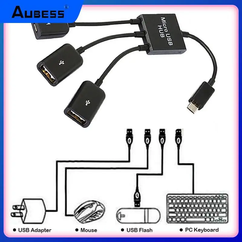 

Адаптеры для клавиатуры, легкий адаптер с кабелем, портативный 3 в 1 микро Otg адаптер для планшета Android, эргономичная мышь, Otg-игра