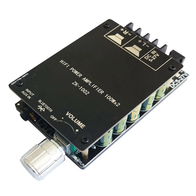 

ZK-1002 TPA3116 100Wx2 High Power Subwoofer Amplifier Board 2.0 Stereo Bluetooth Digital Power Amplifier Board Module
