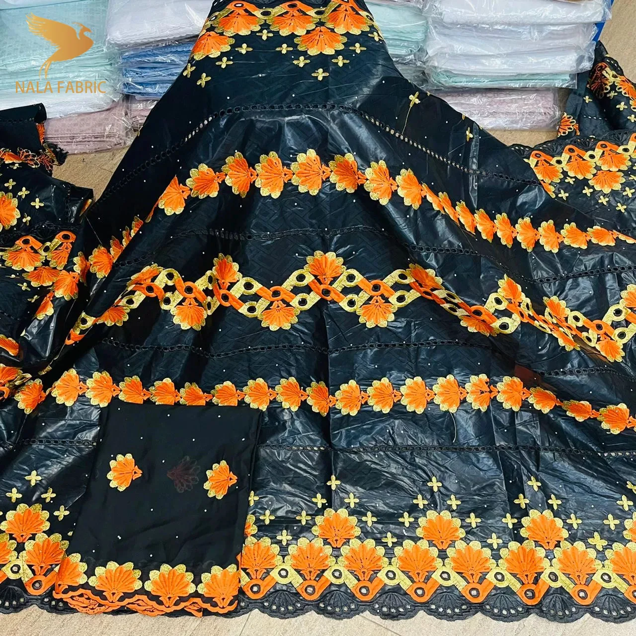 

Швейцарская Кружевная Ткань 5 ярдов, новейшая африканская кружевная вышивка, 100% хлопчатобумажная ткань, швейцарская вуаль, кружево, популяр...