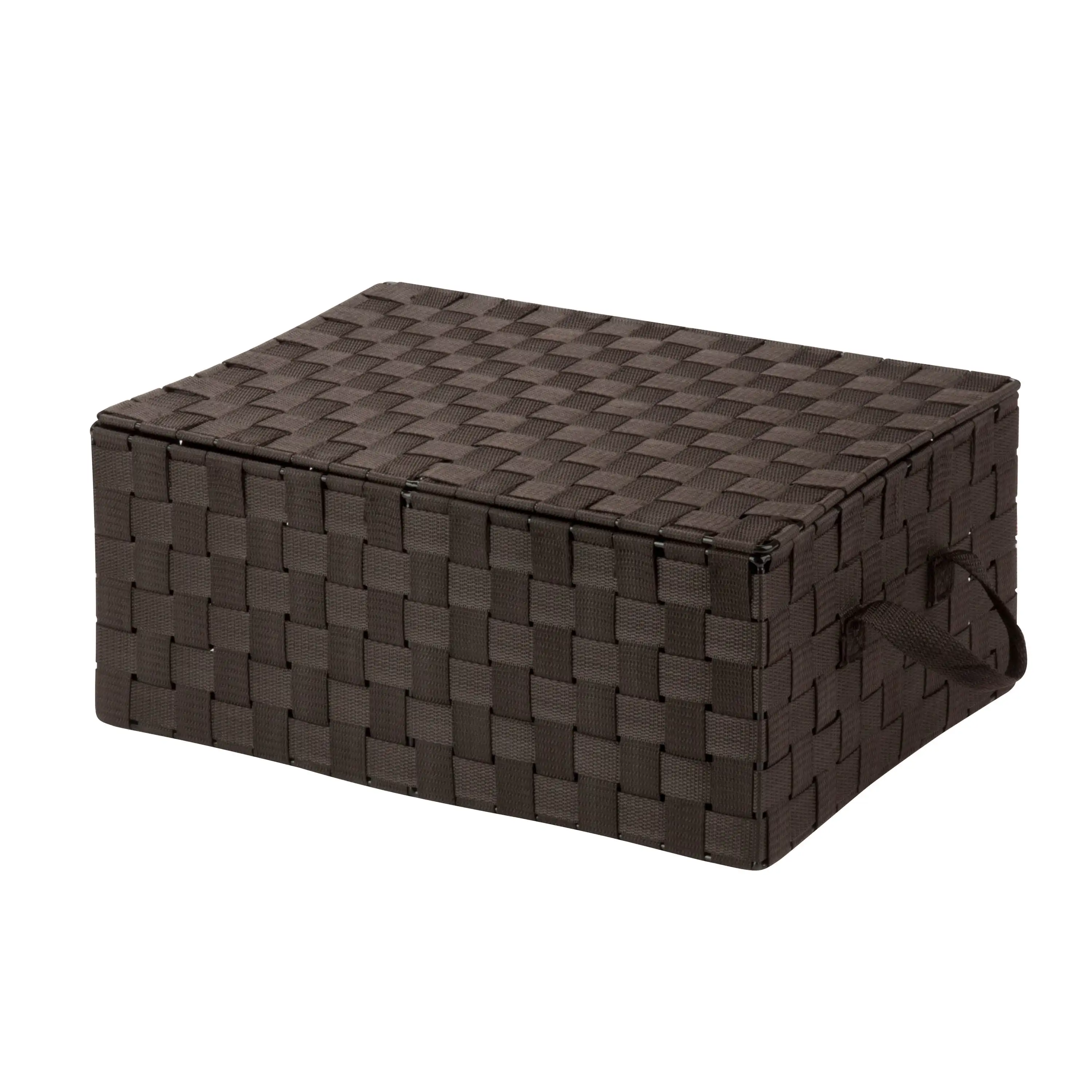 

Honey Can Do Woven Box With Hinged Lid, Espresso