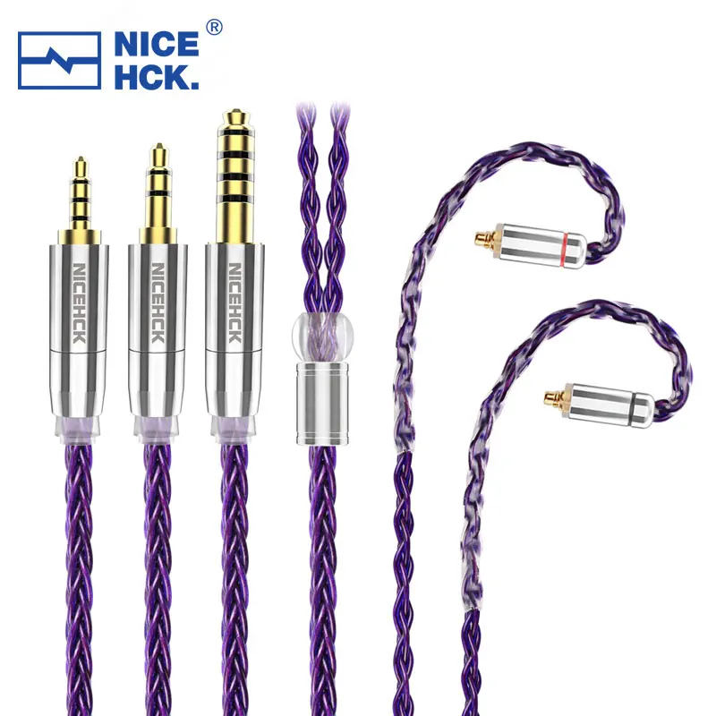 

Кабель NiceHCK PurpleSE для Hi-Fi наушников, 8 ядер, MMCX/0,78 мм, 2 контакта, медь 3,5/2,5/4,4 мм, для Starsea P1 MAX Stardust M5