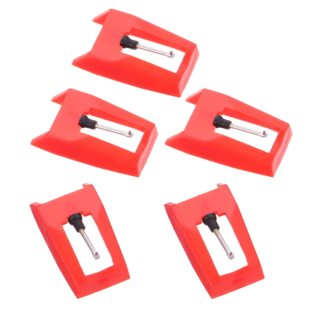 

5Pcs Phonograph Needles Aluminum Turntable Stylus Diamond Stylus Needle Replacements Record Needles