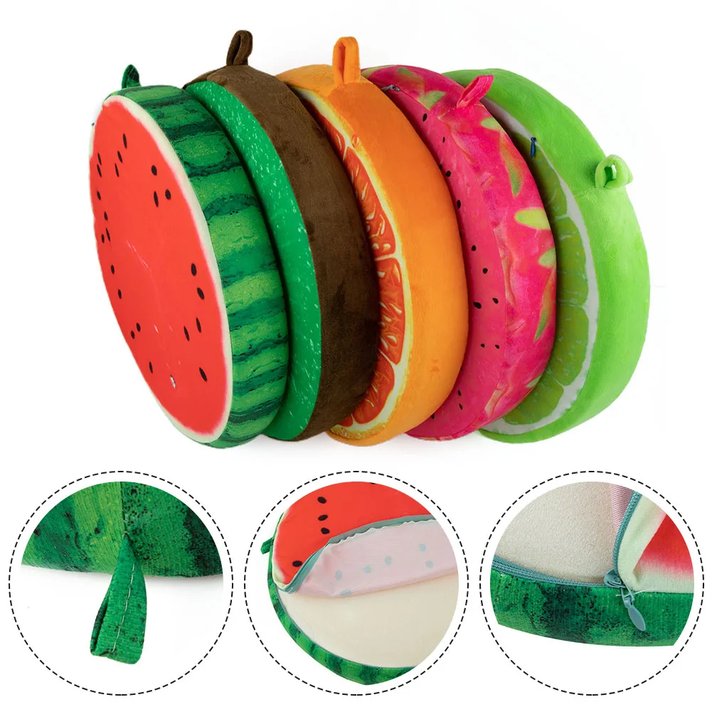 

40cm Seat Cushion Fruit Design Round Soft Plush Cushion Tatami Office Chair Cushion Kindergarten Cartoon Cute Seat Pad Home Deco