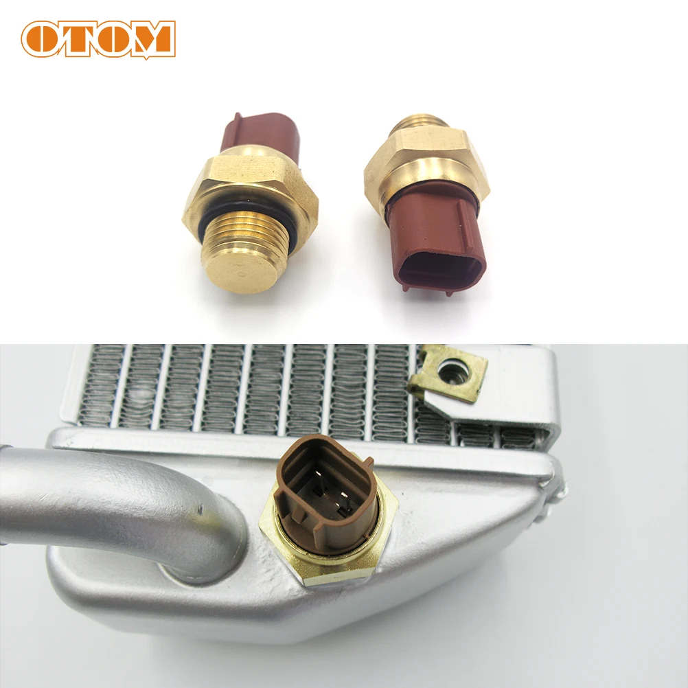 

OTOM 2 Piece Electric Radiator Coolant Fan Water Temperature Thermostat Switchs Temp Sensor For KTM HONDA YAMAHA SUZUKI KAWASAKI