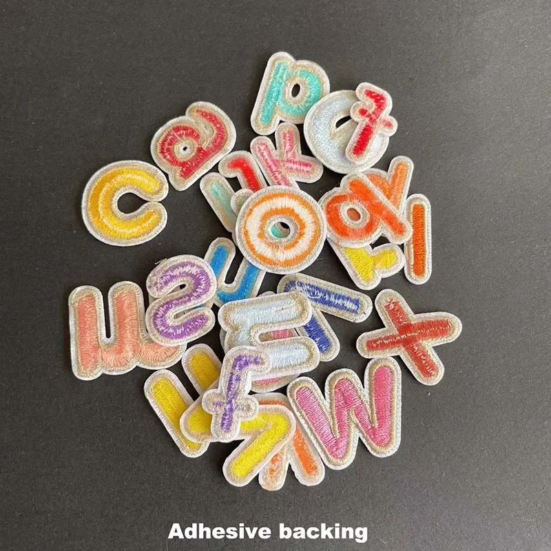 Экологичные вышитые вручную нашивки для глажки NYAConfetti с буквами алфавита детской