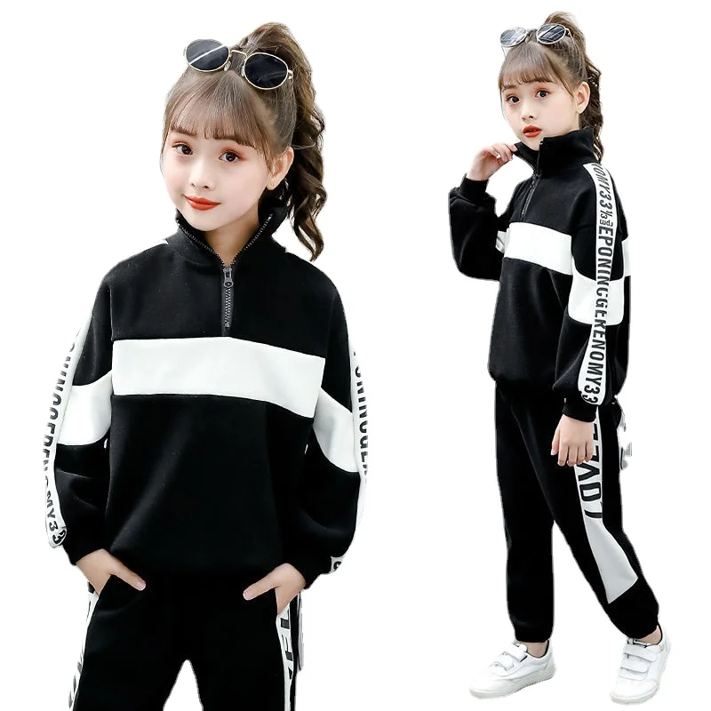

Girl Autumn Winter Sports Clothes Costume Outfit Suit Kids Tracksuit Clothing Set Kids Korean Sweater Tracks Teen Casual Sports